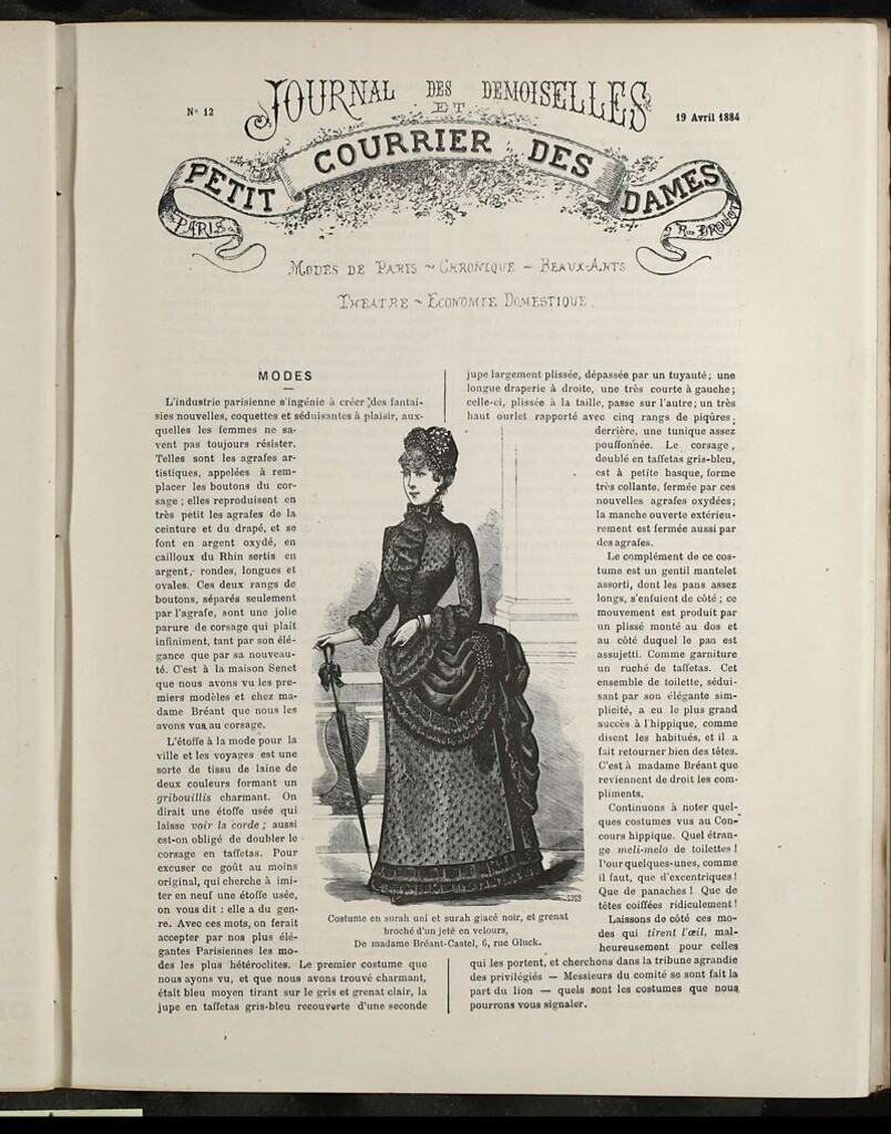 Miniatura de Journal des Demoiselles et Petit courrier des dames del 19 de Abril de 1884