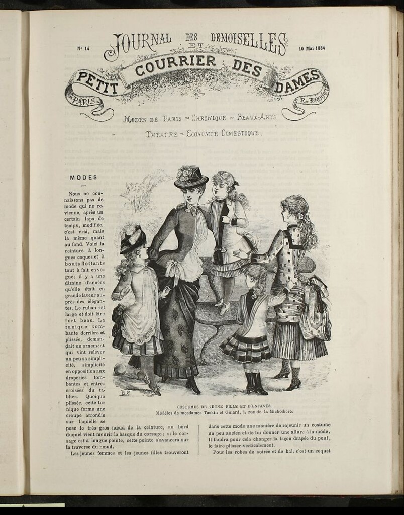 Miniatura de Journal des Demoiselles et Petit courrier des dames del 10 de Mayo de 1884