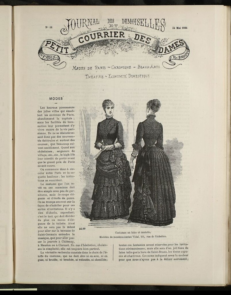 Miniatura de Journal des Demoiselles et Petit courrier des dames del 24 de Mayo de 1884