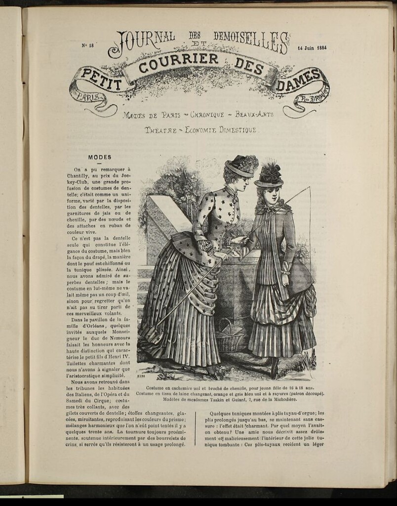 Miniatura de Journal des Demoiselles et Petit courrier des dames del 14 de Junio de 1884