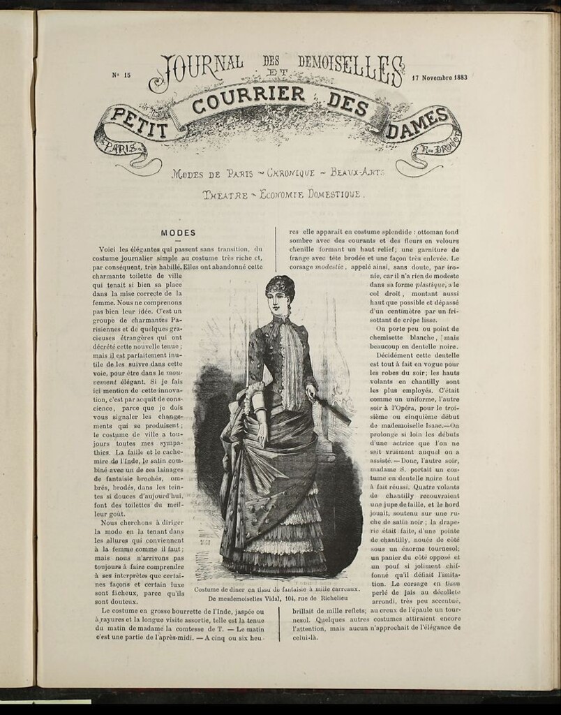 Miniatura de Journal des Demoiselles et Petit courrier des dames del 17 de Noviembre de 1883