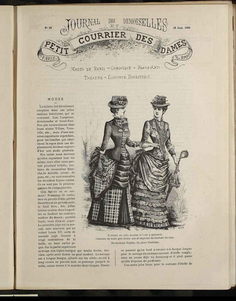 Miniatura de Journal des Demoiselles et Petit courrier des dames del 28 de Junio de 1884
