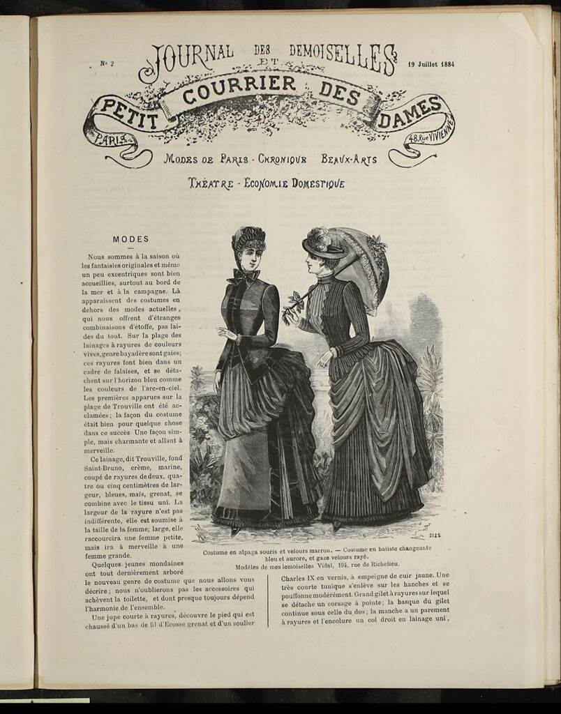 Miniatura de Journal des Demoiselles et Petit courrier des dames del 19 de Julio de 1884
