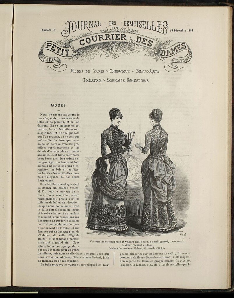 Miniatura de Journal des Demoiselles et Petit courrier des dames del 15 de Diciembre de 1883