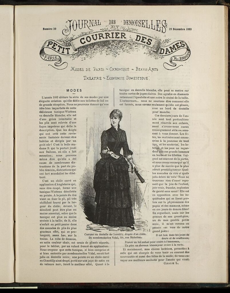 Miniatura de Journal des Demoiselles et Petit courrier des dames del 29 de Diciembre de 1883