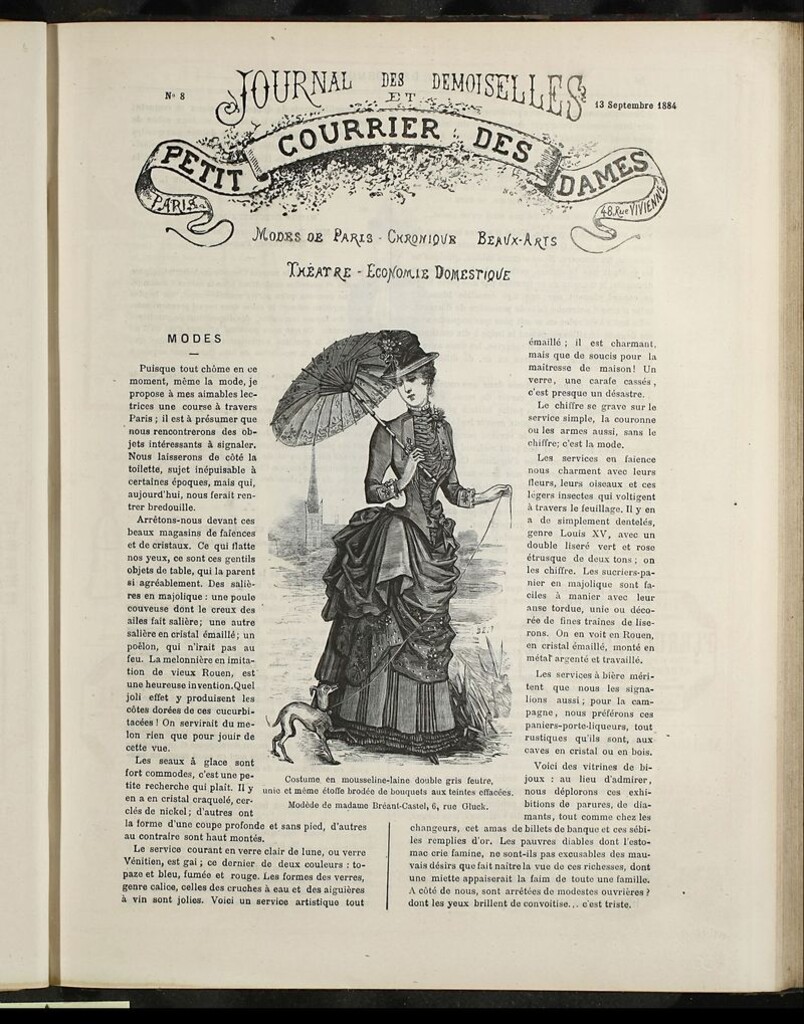 Miniatura de Journal des Demoiselles et Petit courrier des dames del 13 de Septiembre de 1884