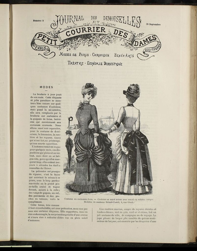 Miniatura de Journal des Demoiselles et Petit courrier des dames del 20 de Septiembre de 1884