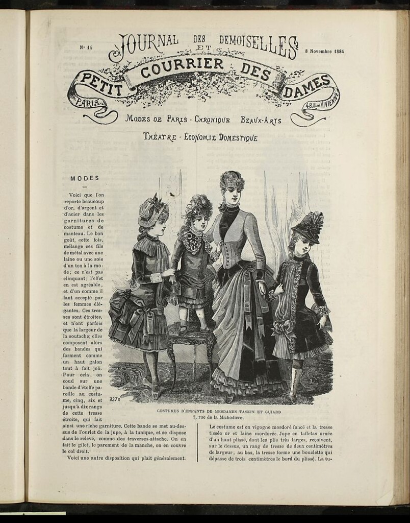 Miniatura de Journal des Demoiselles et Petit courrier des dames del 8 de Noviembre de 1884