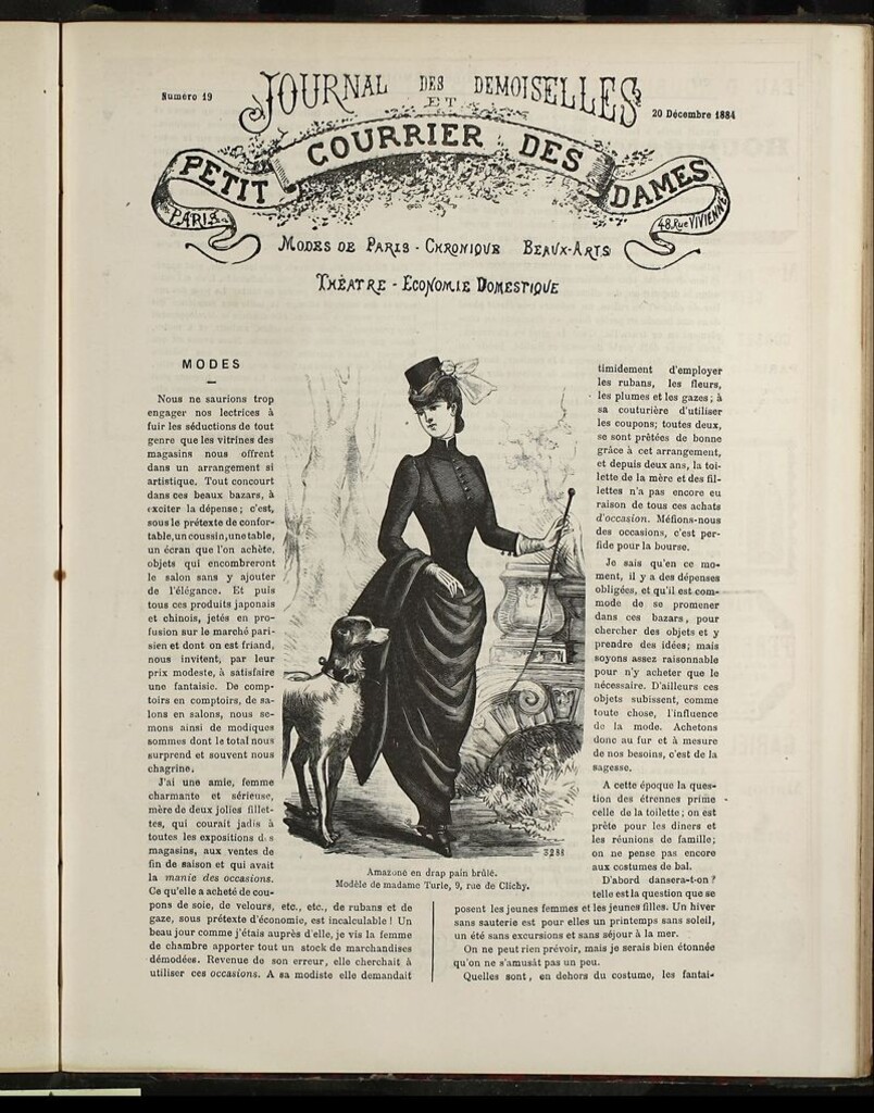 Miniatura de Journal des Demoiselles et Petit courrier des dames del 20 de Diciembre de 1884