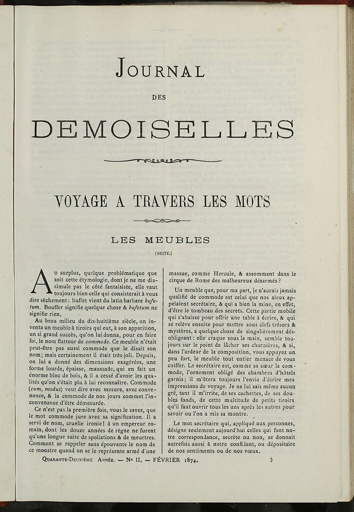 Miniatura de Journal des Demoiselles. Febrero 1874