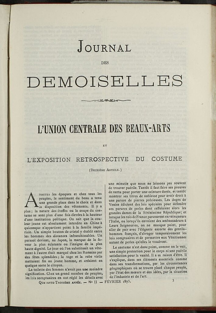 Miniatura de Journal des Demoiselles. Febrero 1875