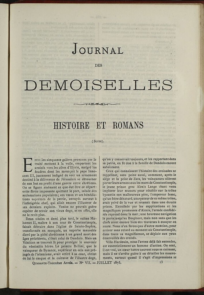 Miniatura de Journal des Demoiselles. Julio 1875