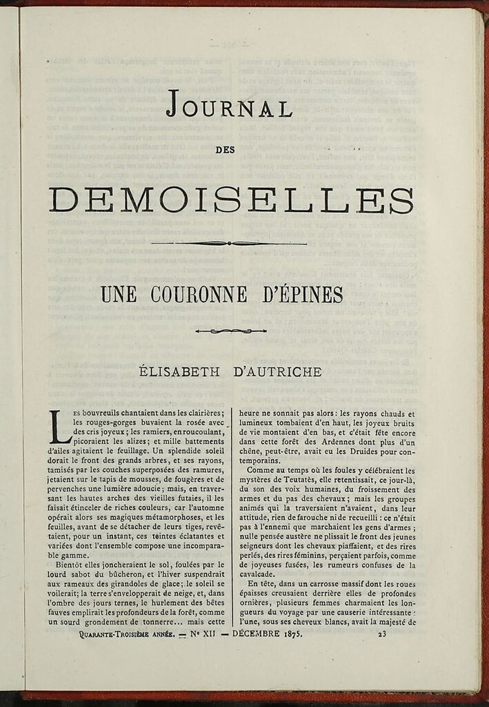 Miniatura de Journal des Demoiselles. Diciembre 1875