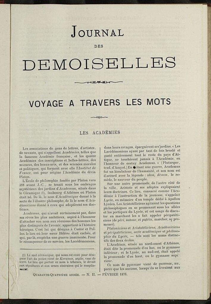 Miniatura de Journal des Demoiselles. Febrero 1876