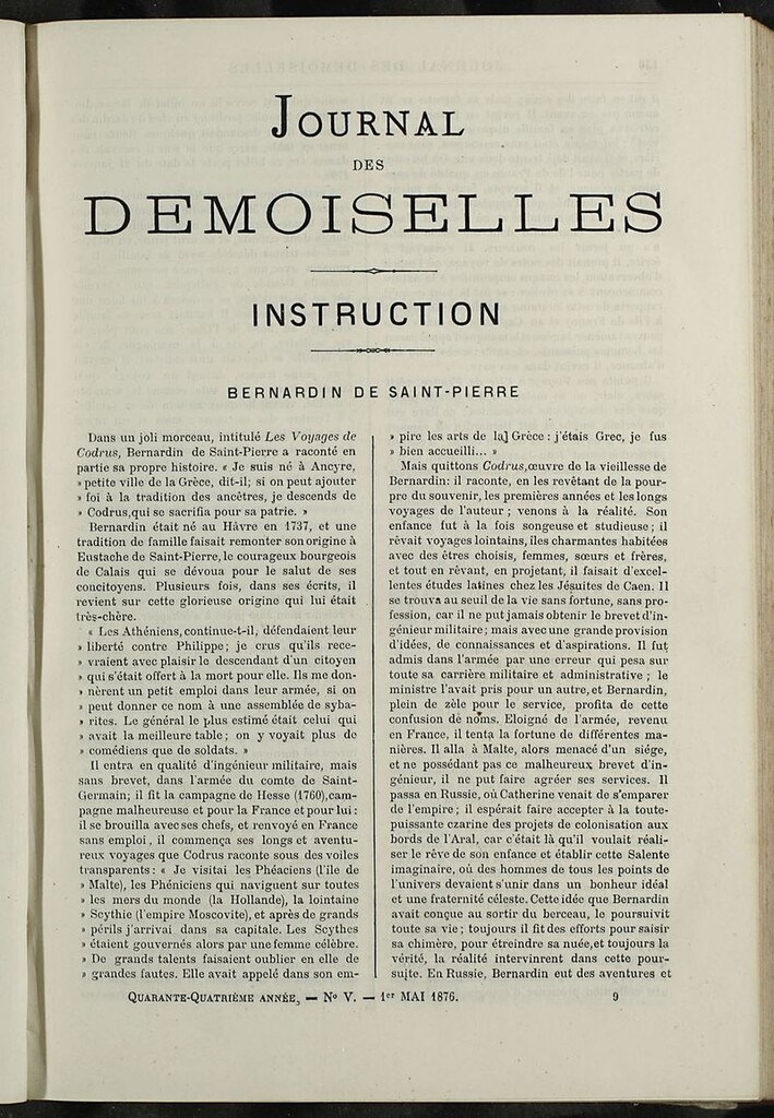 Miniatura de Journal des Demoiselles. Mayo 1876