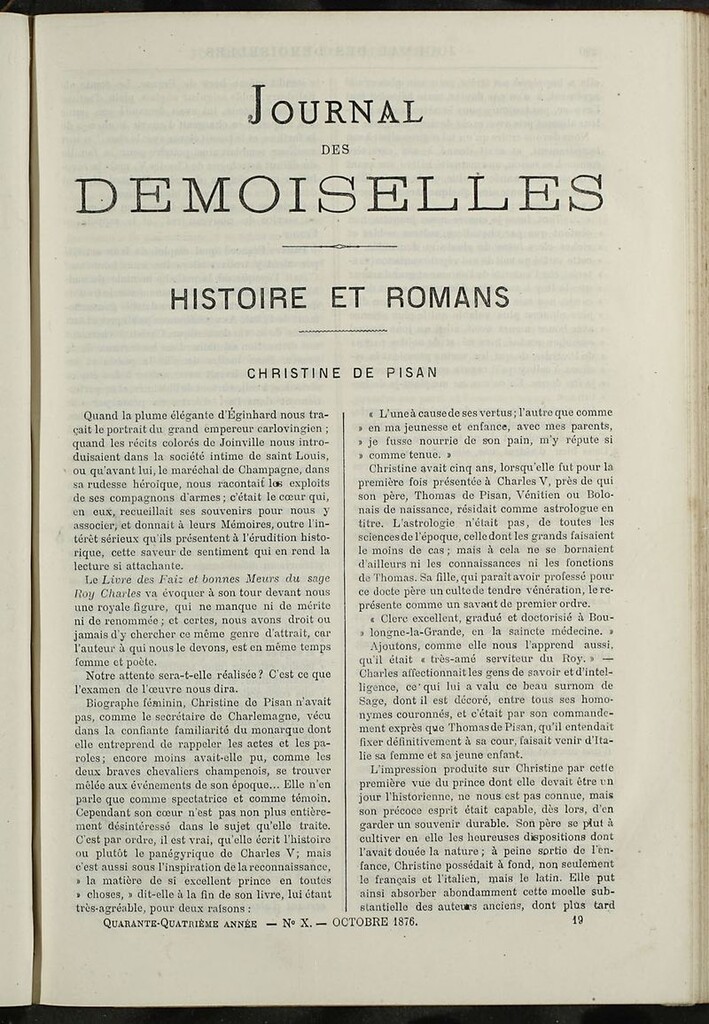 Miniatura de Journal des Demoiselles. Octubre 1876