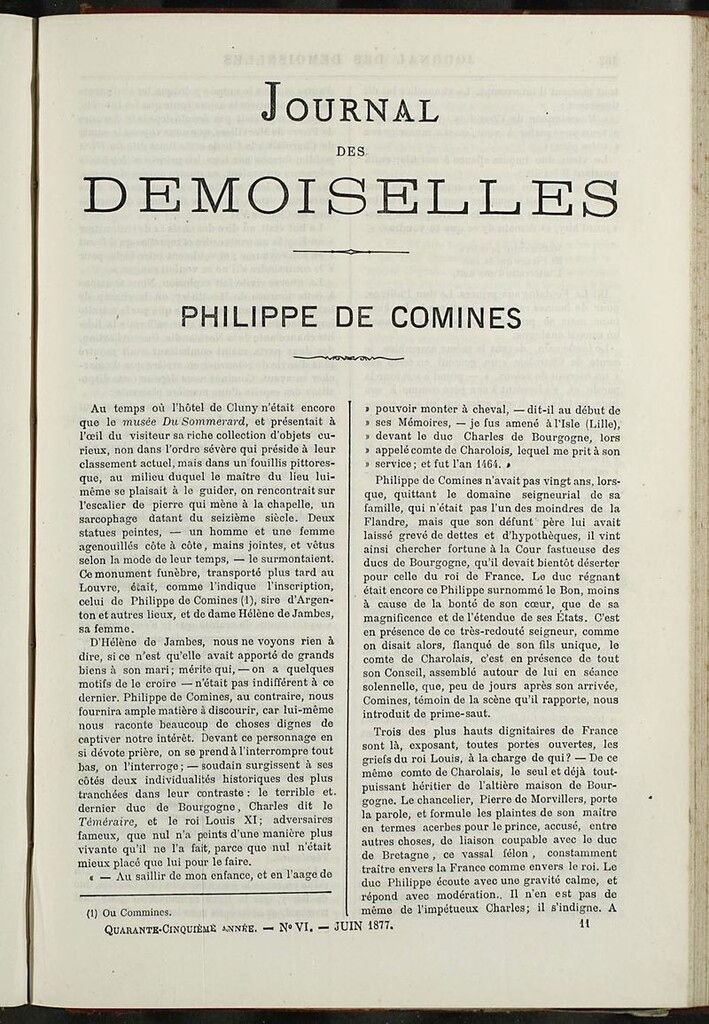 Miniatura de Journal des Demoiselles. Junio 1877