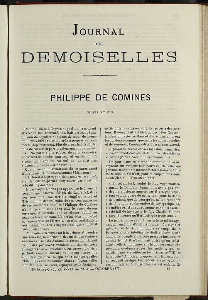 Miniatura de Journal des Demoiselles. Octubre 1877