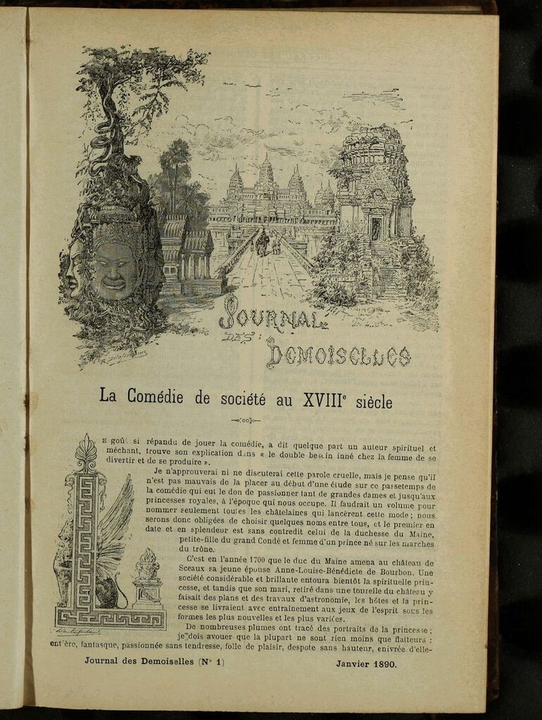 Miniatura de Journal des Demoiselles. Enero 1890