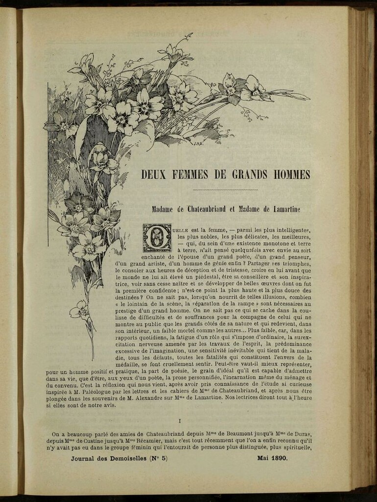 Miniatura de Journal des Demoiselles. Mayo 1890