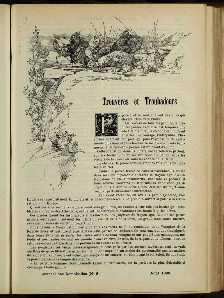 Miniatura de Journal des Demoiselles. Agosto 1890