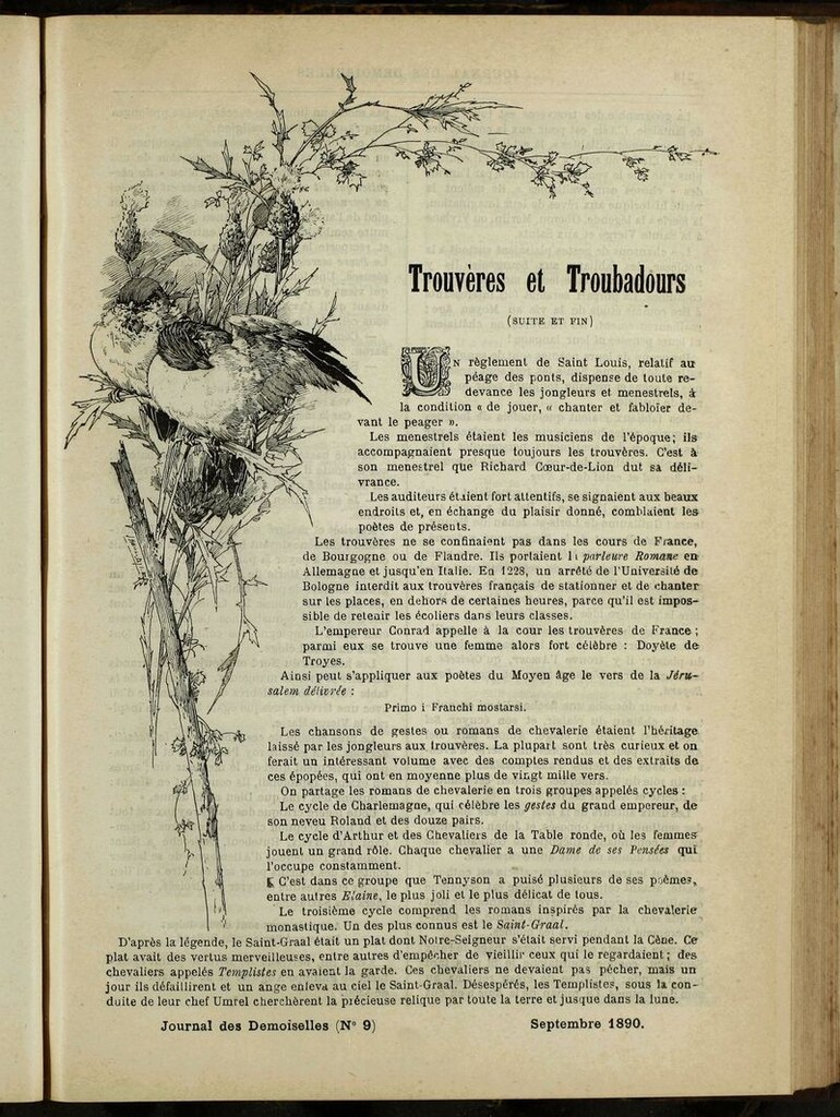 Miniatura de Journal des Demoiselles. Septiembre 1890