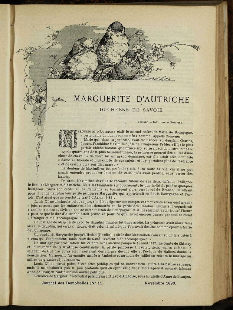 Miniatura de Journal des Demoiselles. Diciembre 1890