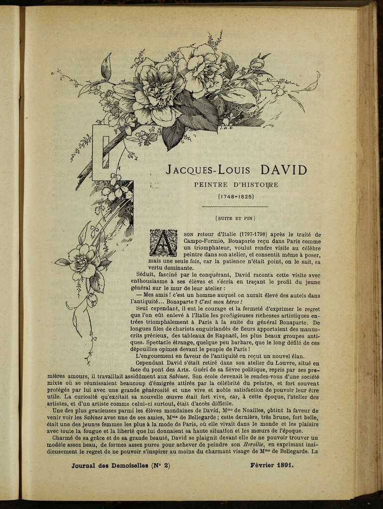 Miniatura de Journal des Demoiselles. Febrero 1891