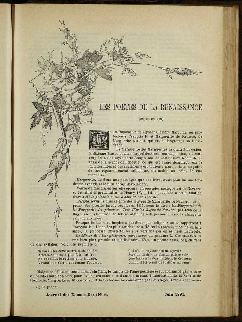 Miniatura de Journal des Demoiselles. Junio 1891