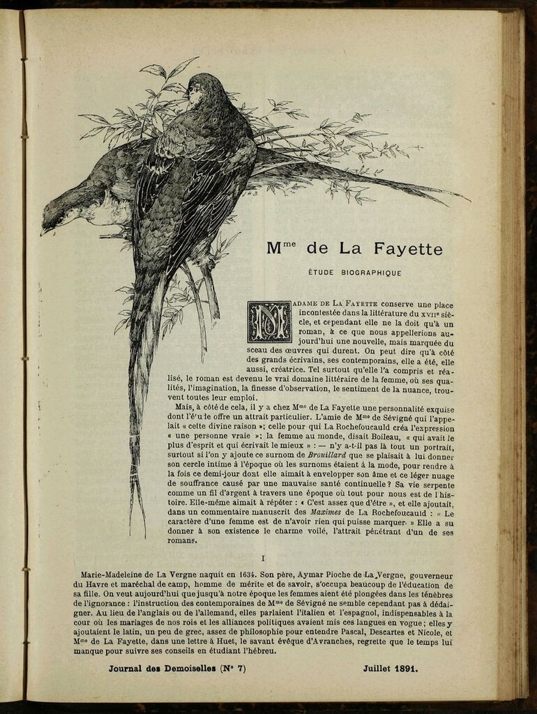 Miniatura de Journal des Demoiselles. Julio 1891