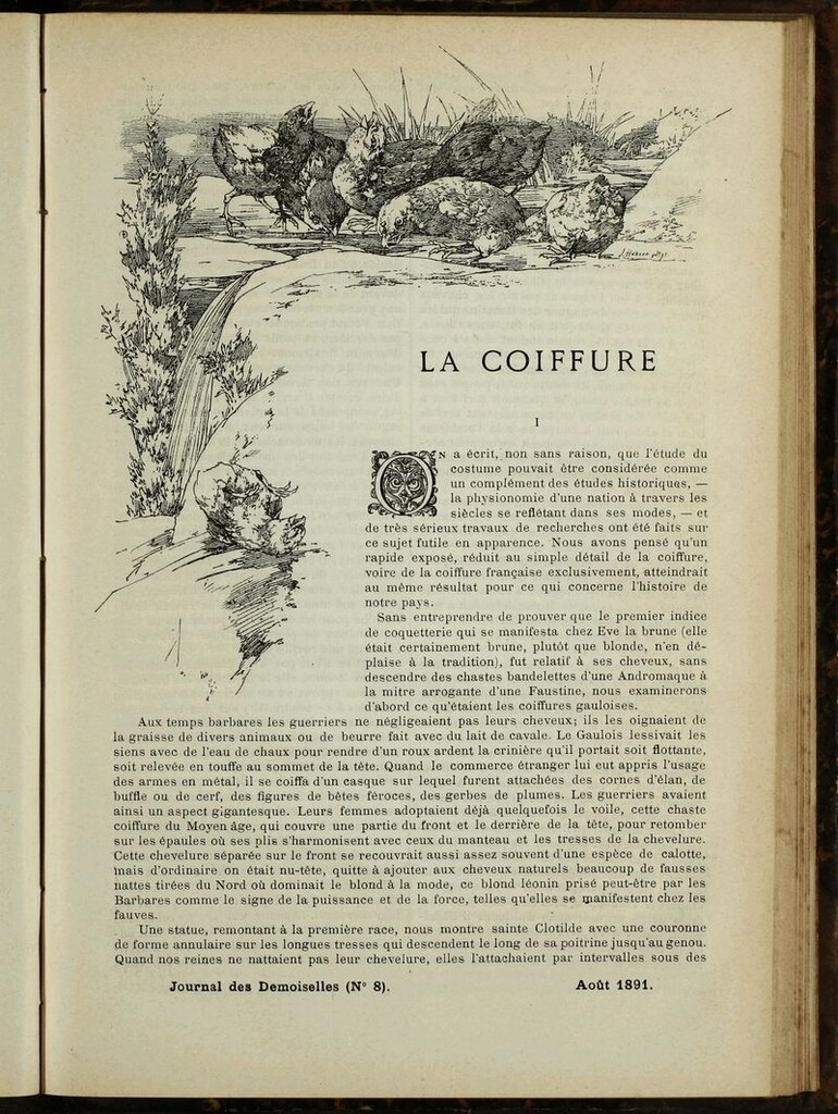 Miniatura de Journal des Demoiselles. Agosto 1891