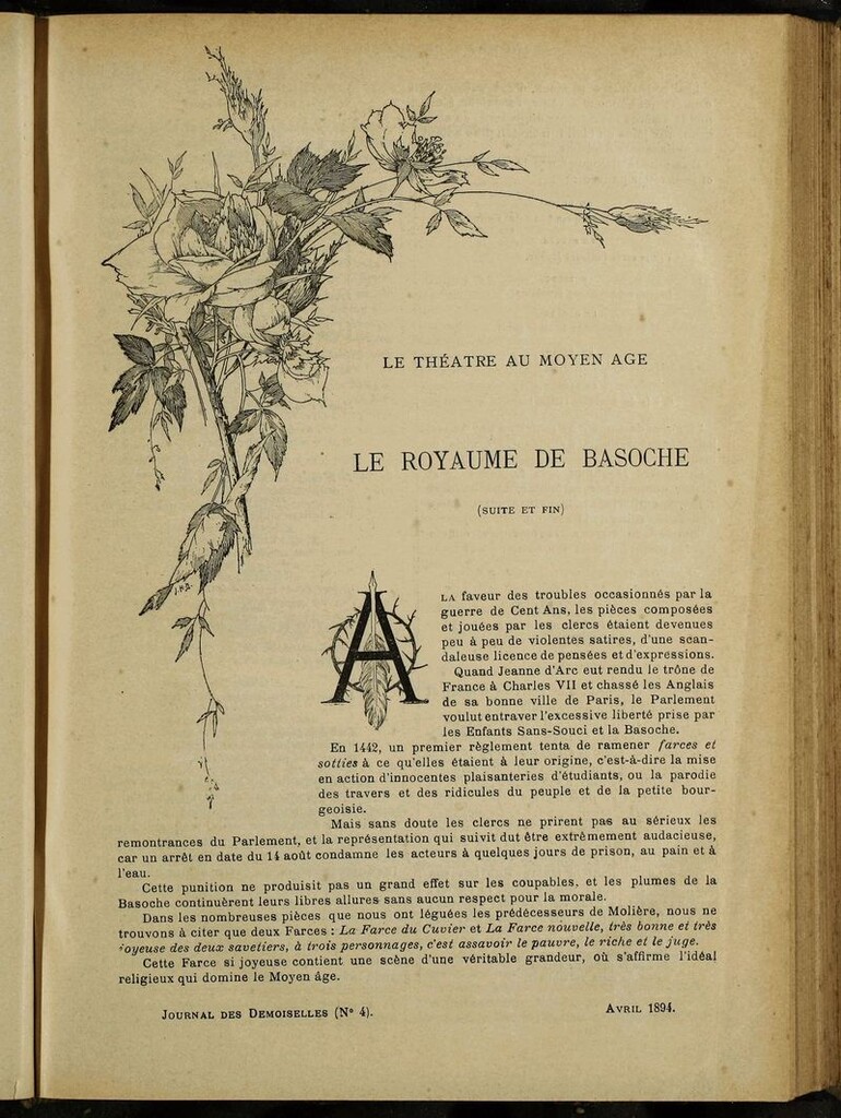 Miniatura de Journal des Demoiselles. Abril 1894