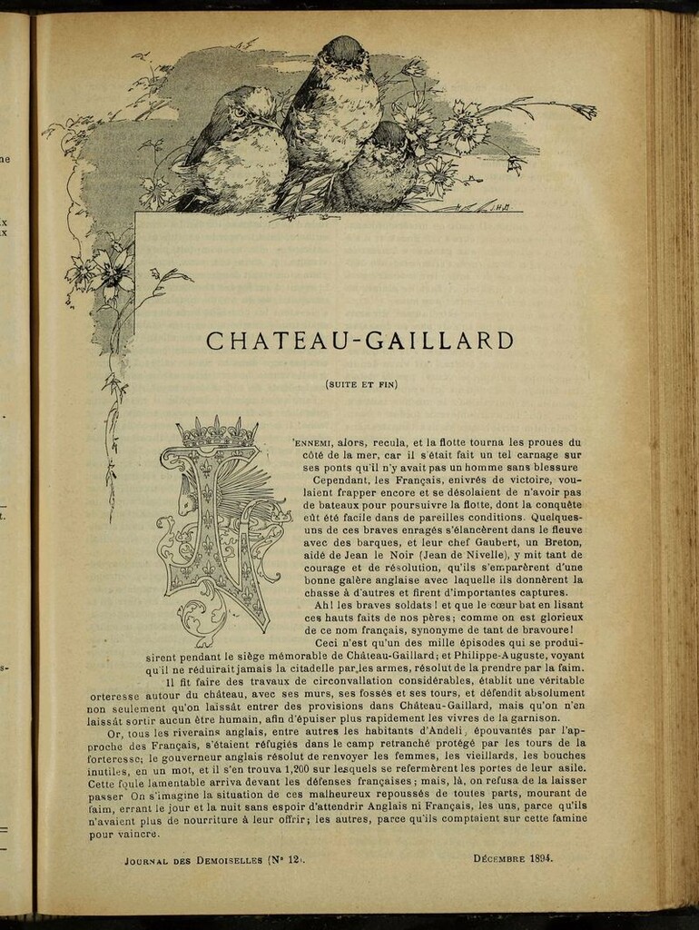 Miniatura de Journal des Demoiselles. Diciembre 1894