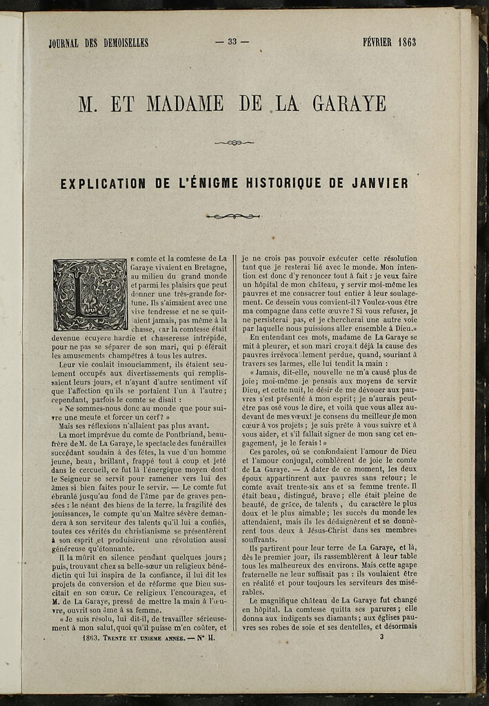 Miniatura de Journal des Demoiselles. Febrero 1863