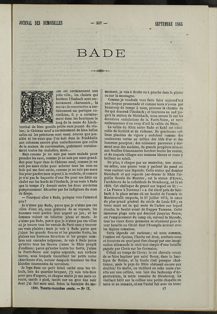 Miniatura de Journal des Demoiselles. Septiembre 1865
