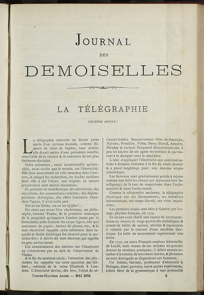 Miniatura de Journal des Demoiselles. Mayo 1870