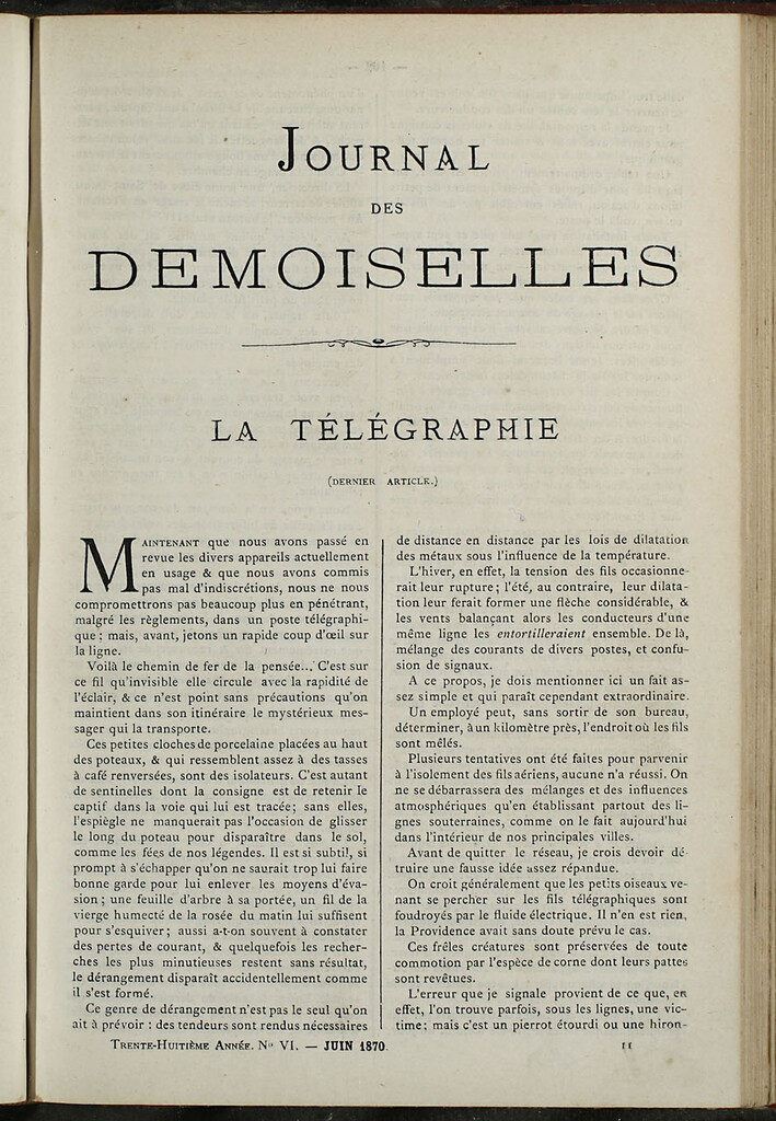Miniatura de Journal des Demoiselles. Junio 1870