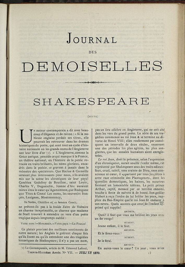 Miniatura de Journal des Demoiselles. Julio 1870