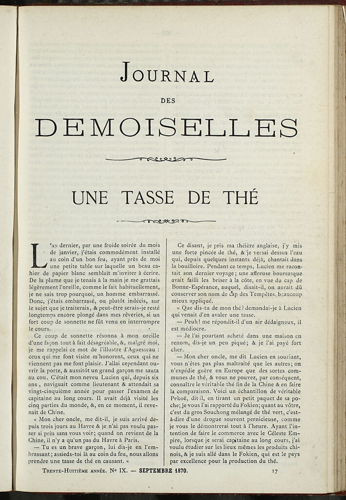 Miniatura de Journal des Demoiselles. Septiembre 1870