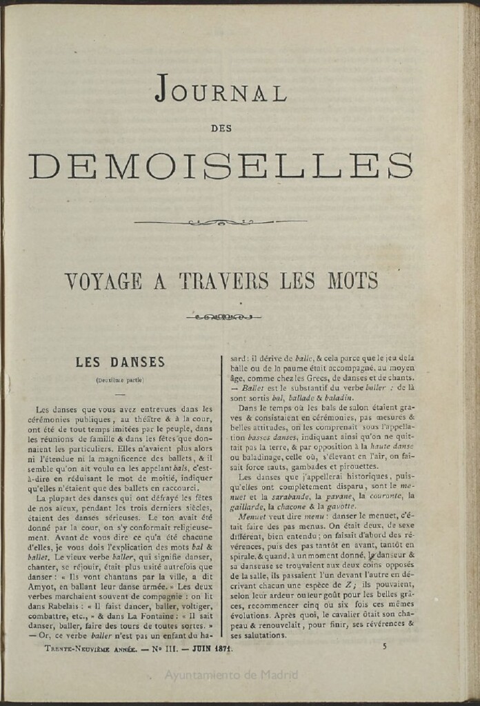 Miniatura de Journal des Demoiselles. Junio 1871