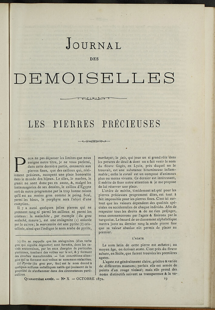Miniatura de Journal des Demoiselles. Octubre 1872
