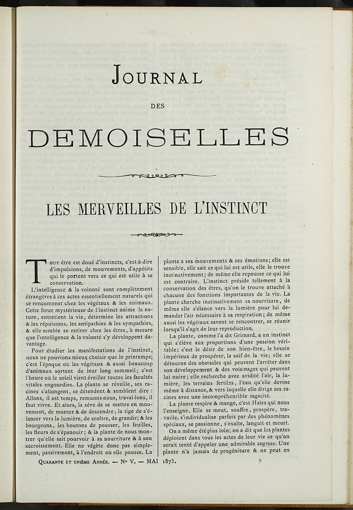 Miniatura de Journal des Demoiselles. Mayo 1873