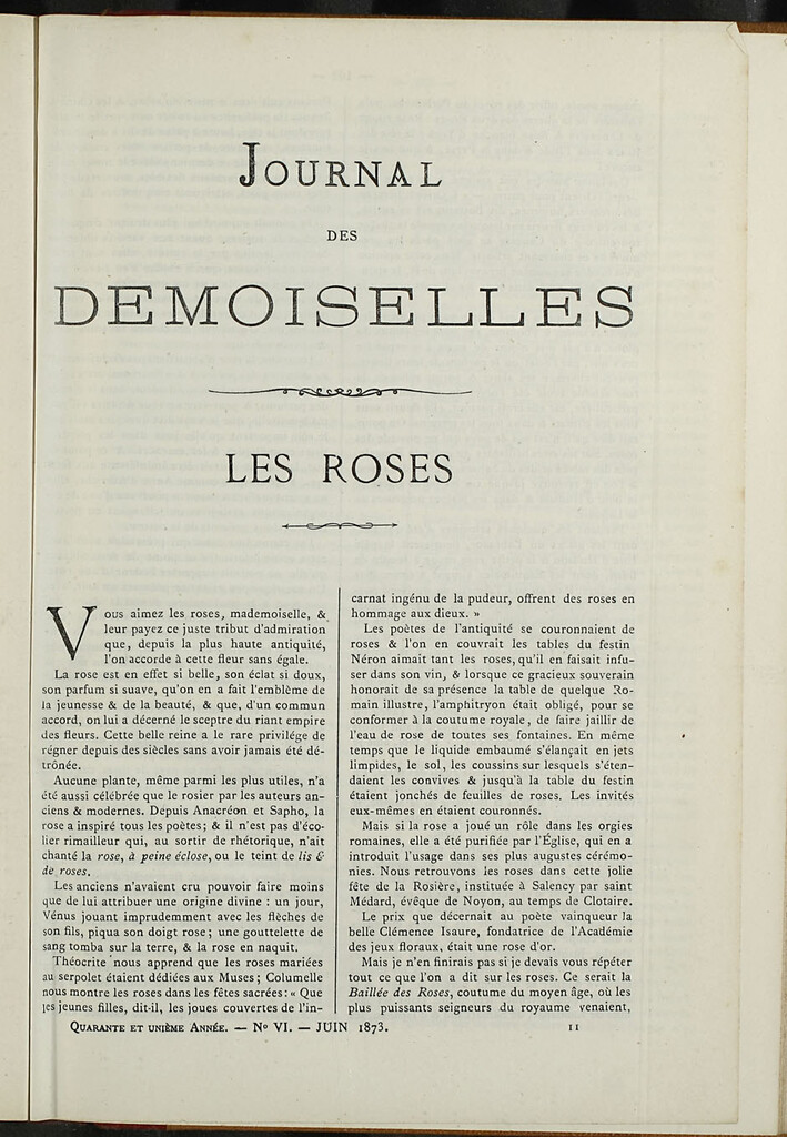 Miniatura de Journal des Demoiselles. Junio 1873