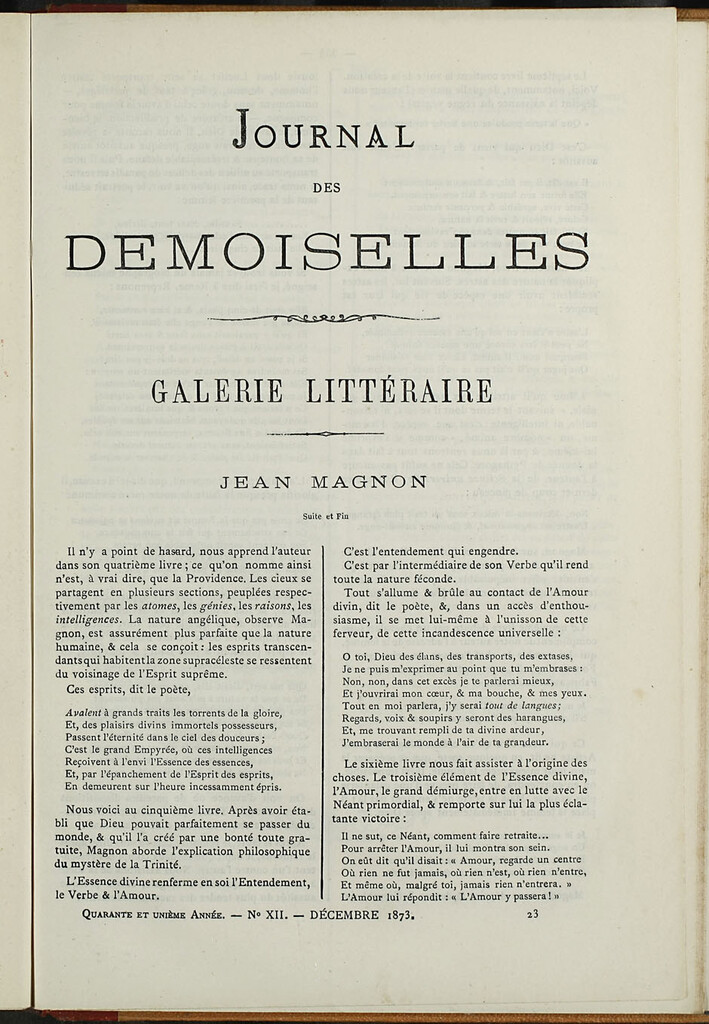 Miniatura de Journal des Demoiselles. Diciembre 1873