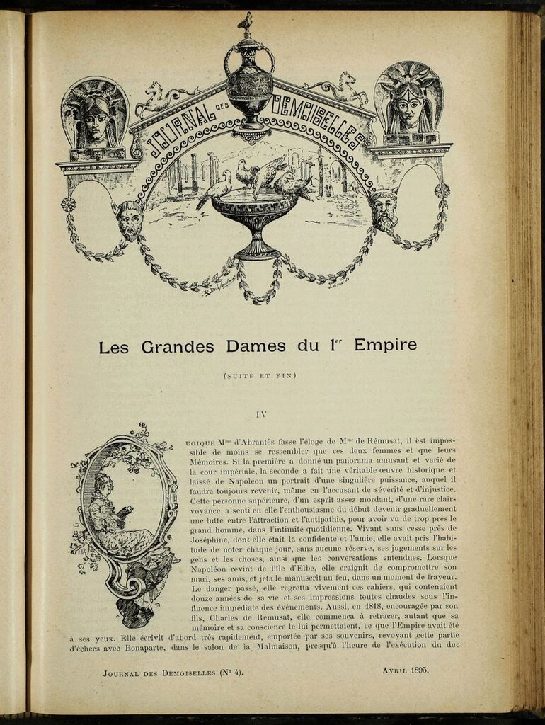 Miniatura de Journal des Demoiselles. Abril 1895