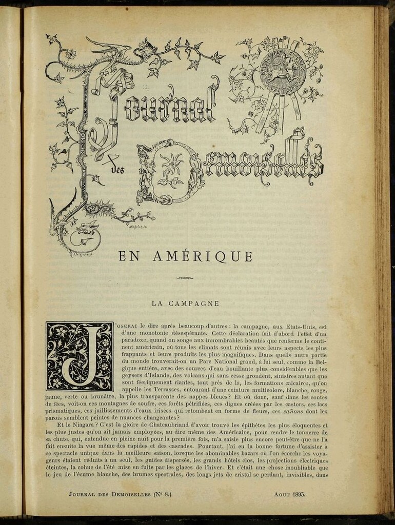 Miniatura de Journal des Demoiselles. Agosto 1895