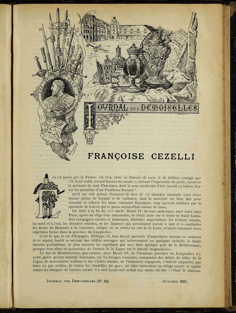 Miniatura de Journal des Demoiselles. Octubre 1895