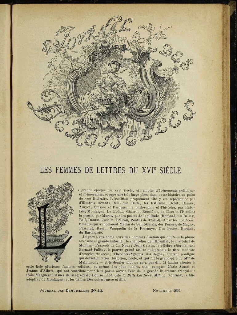 Miniatura de Journal des Demoiselles. Noviembre 1895