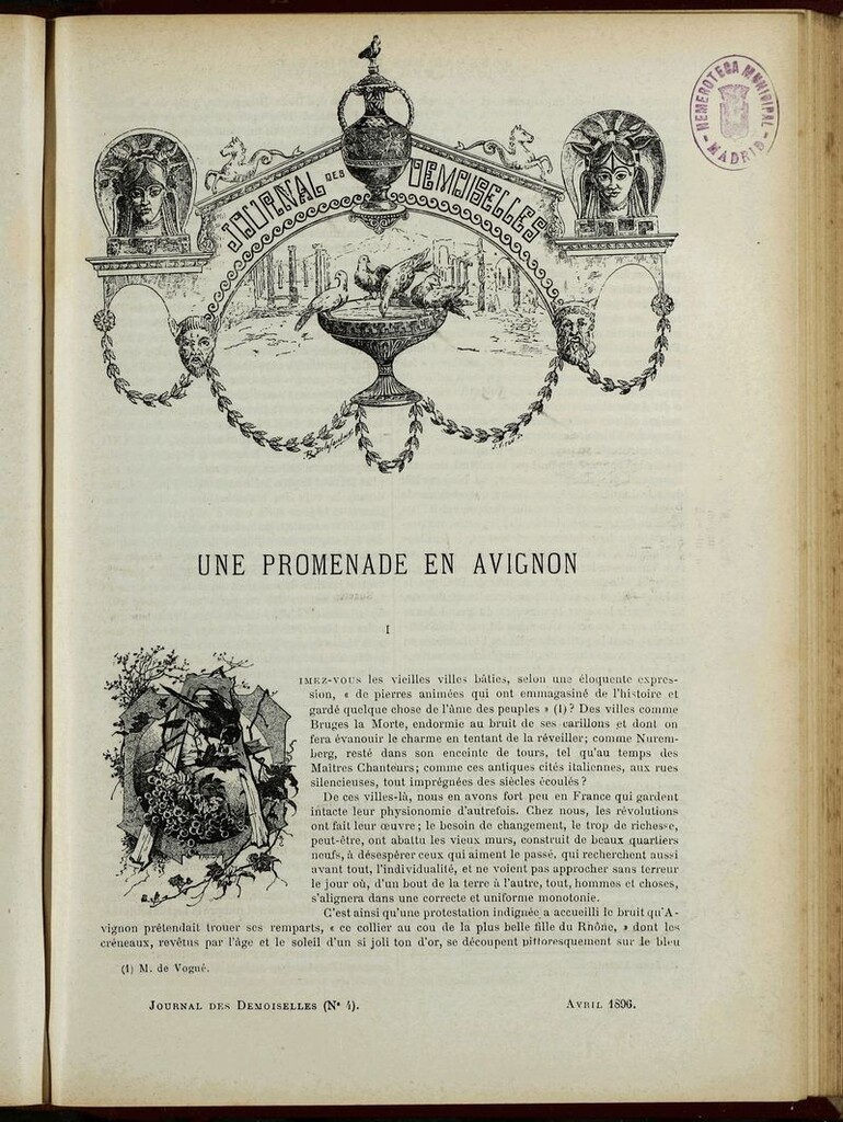 Miniatura de Journal des Demoiselles. Abril 1896