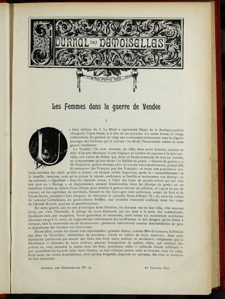 Miniatura de Journal des Demoiselles. 1 de Enero de 1897